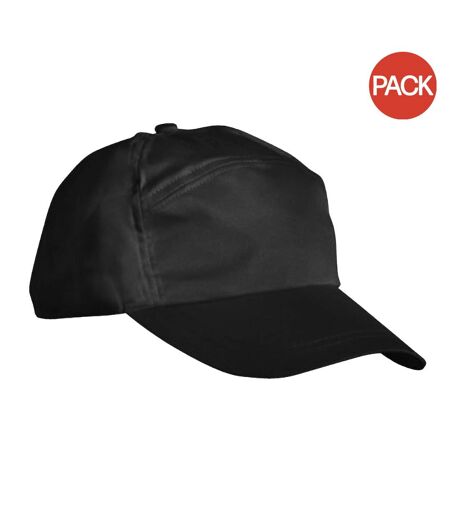 Result Unisex Plain Baseball Cap (Pack of 2) (Black) - UTBC4230