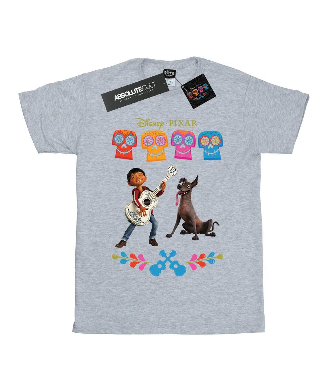 Disney - T-shirt COCO MIGUEL LOGO - Femme (Gris chiné) - UTBI16387-1
