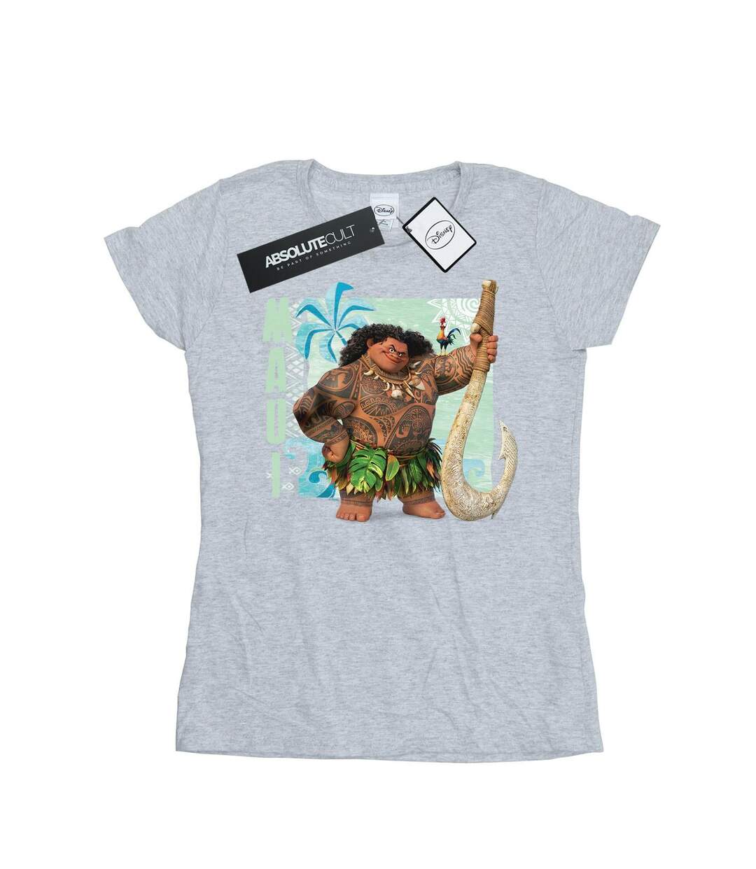 Disney T-shirt en coton Moana Maui Femme/Ladies (Gris sportif) - UTBI33961-1