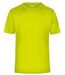 t-shirt respirant JN358 - jaune acide - col rond - Homme
