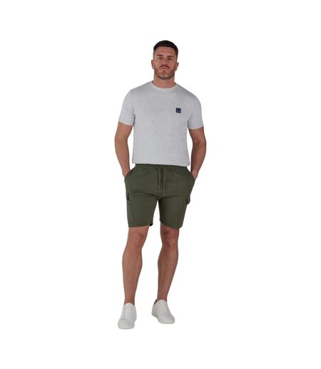 Short à poches homme vert militaire Raging Bull