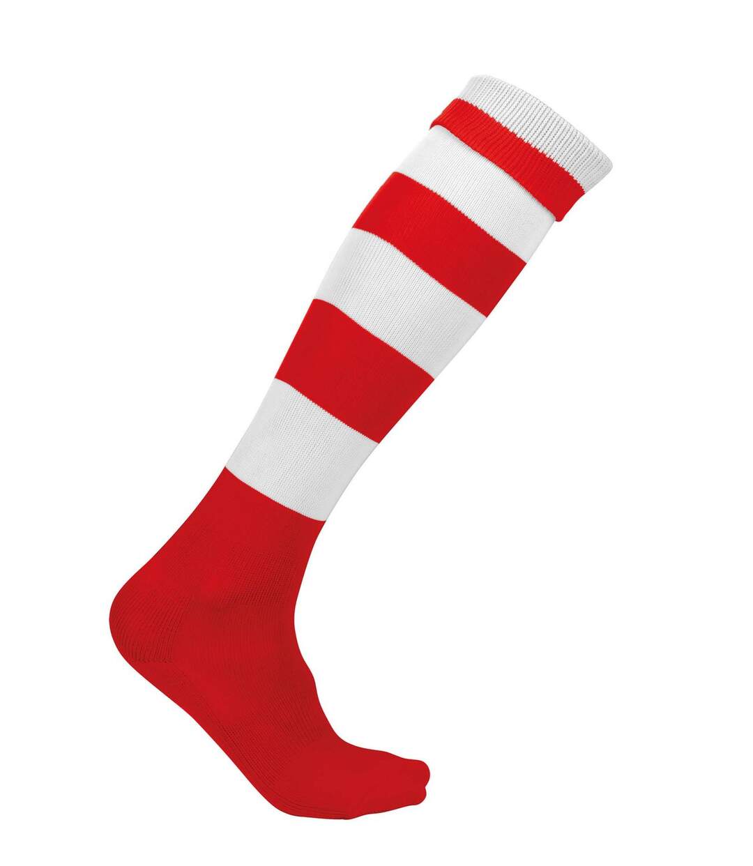 chaussettes sport rayées - PA021 - rouge et blanc-2