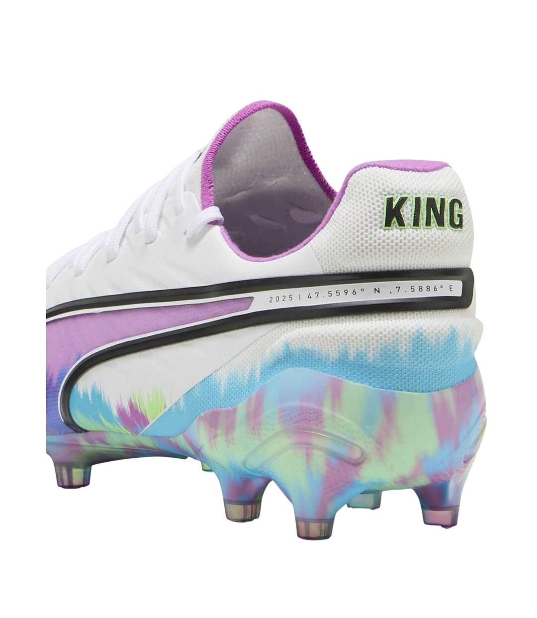 Mens King Ultimate Brilliance Tie Dye Firm Ground Football Boots White Puma-2
