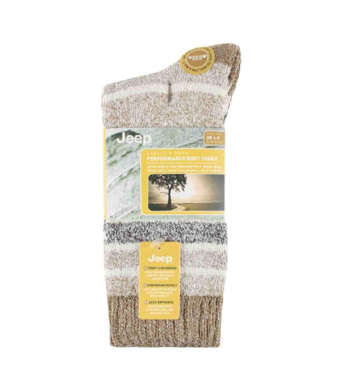 3 Paires Chaussettes Femme Rembourré Anti Ampoules-2