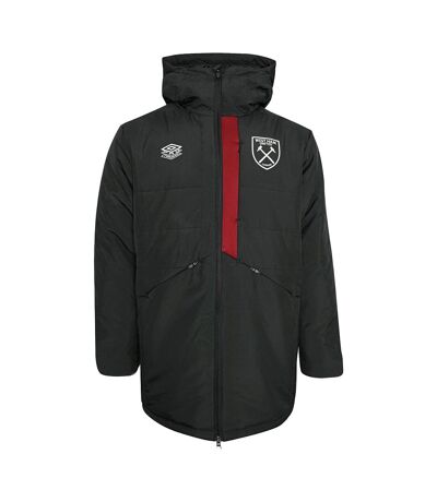 Umbro Mens 23/24 West Ham United FC Padded Jacket (Black/New Claret) - UTUO1571