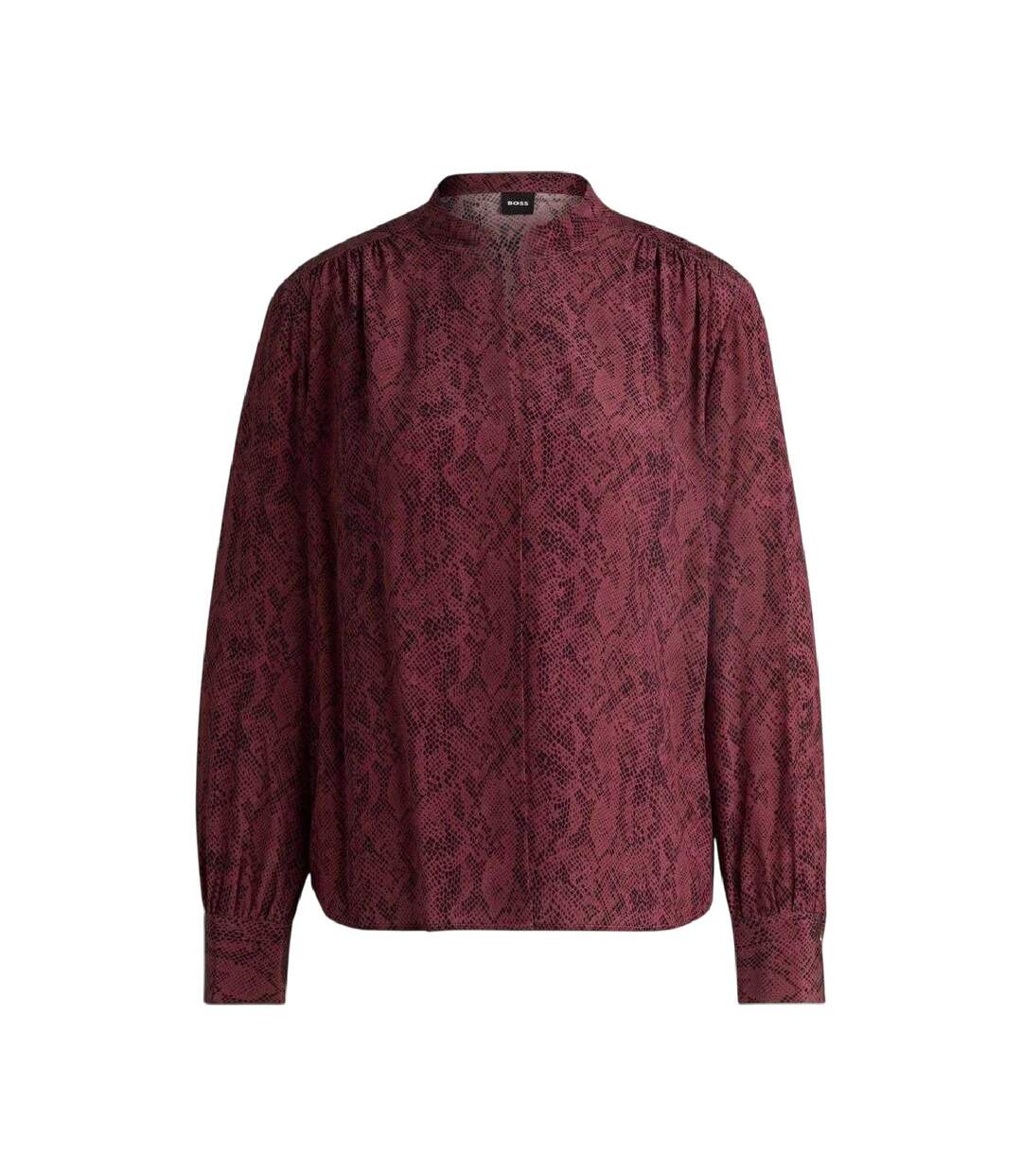 Blouse Manches Longues Motif/style Imprimé Serpent Femme Bordeaux Boss-2
