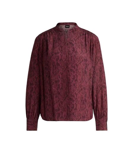 Blouse Manches Longues Motif/style Imprimé Serpent Femme Bordeaux Boss