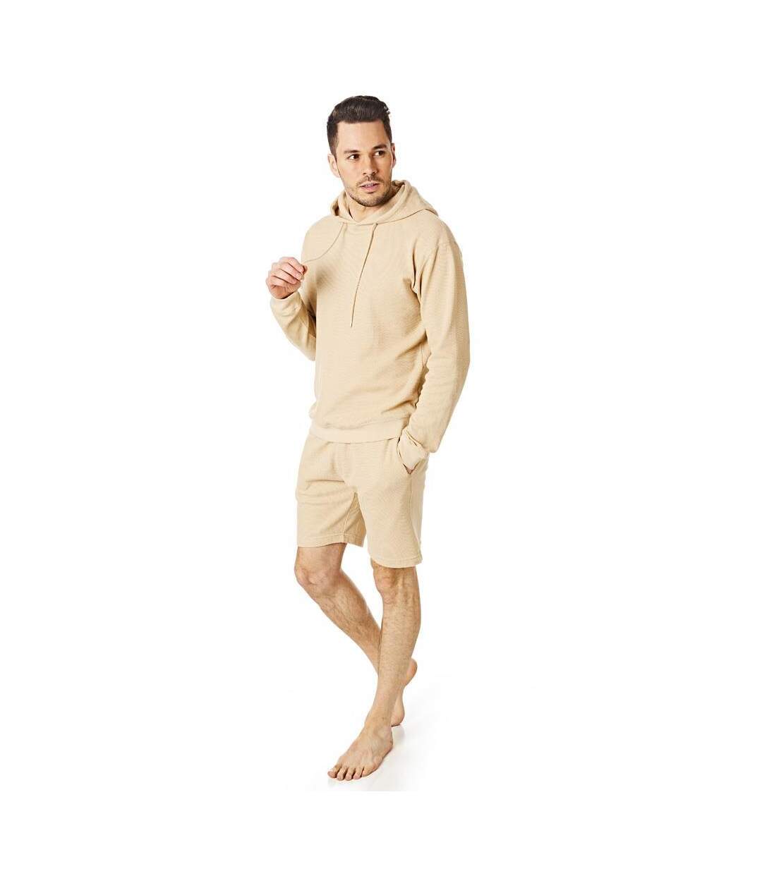 Ensemble haut et short homme sable RIPT Essentials-3