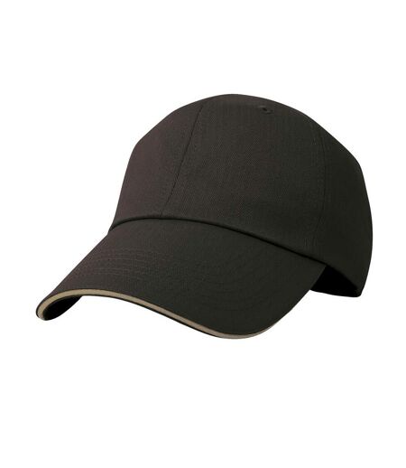 Casquette De Baseball Noir Brun Clair Result Headwear