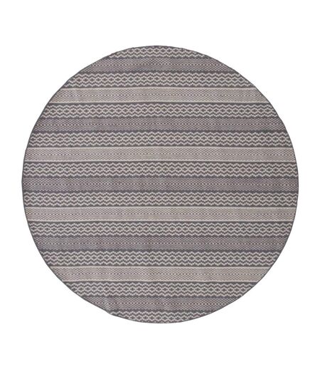 Tapis Rond Imprimé Sishu 200cm Gris