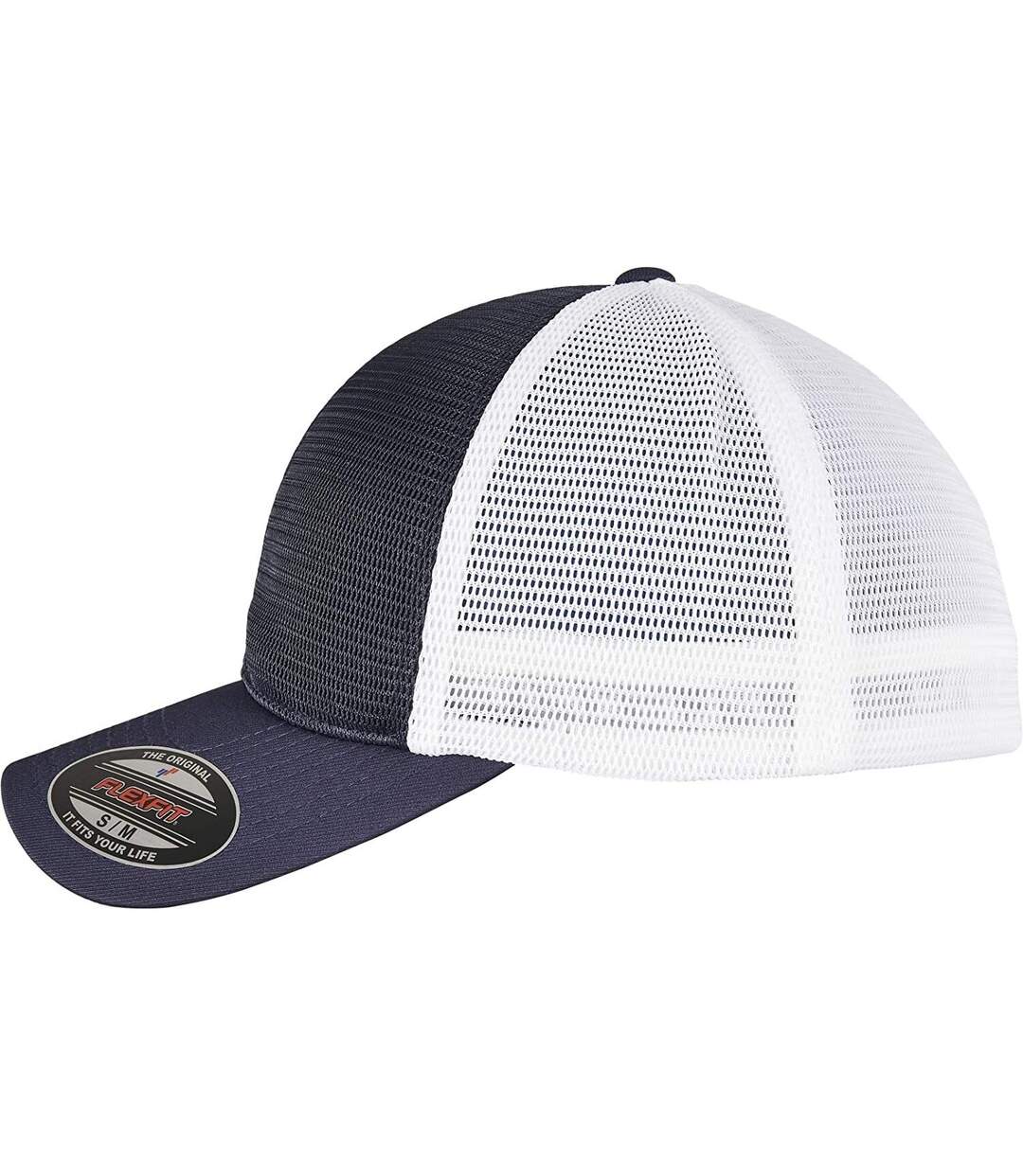 Casquette omnimesh adulte bleu marine / blanc Flexfit-3