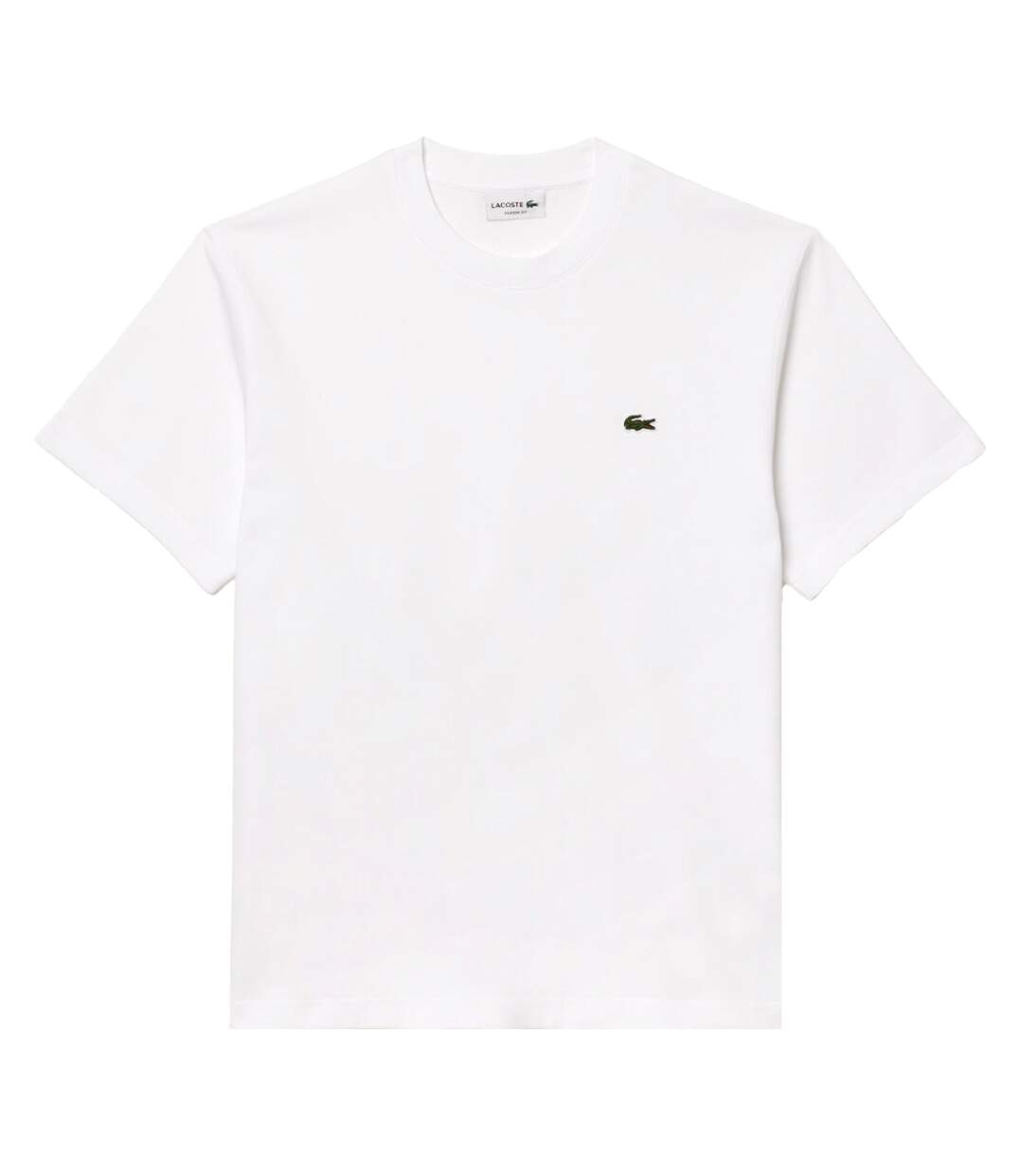 Mens Embroidered Logo T-shirt White Lacoste-2