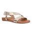 Womens/ladies Lucina Leather Flat Sandals Gold Dune London-1
