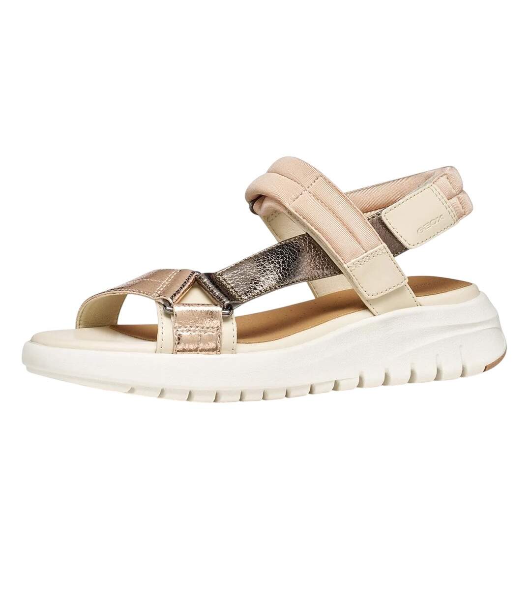 Sandales Flextride S Femme Jaune Beige Foncé Geox-3