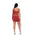 Robe Courte 1 Manche Motif/style Découpé Femme Orange Missy Empire-3