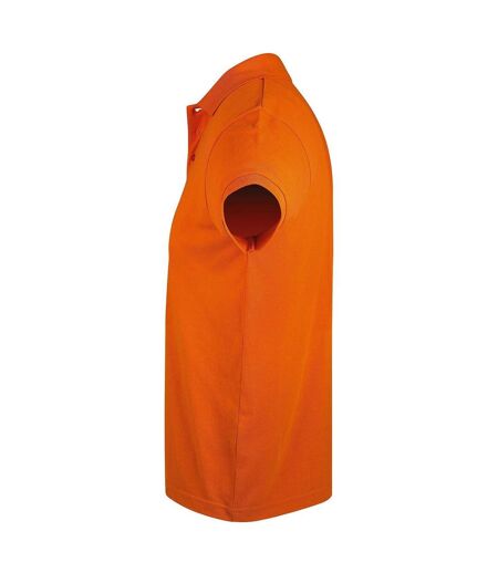 SOLs Mens Prime Pique Plain Short Sleeve Polo Shirt (Orange) - UTPC493