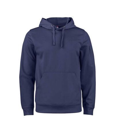 Sweat À Capuche Basic Adulte Bleu Marine Foncé Clique