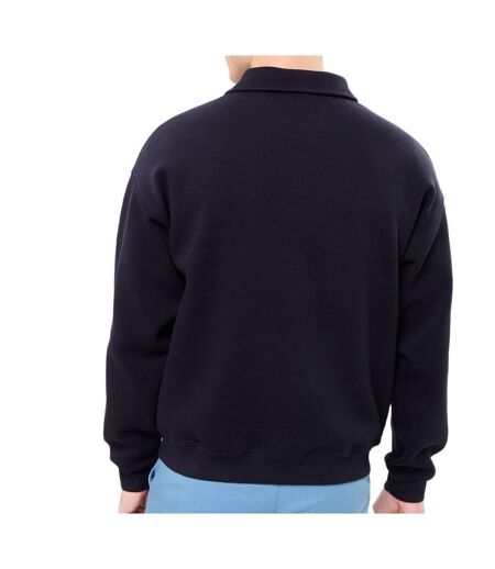 Sweat polo marine homme lacoste loose fit pique
