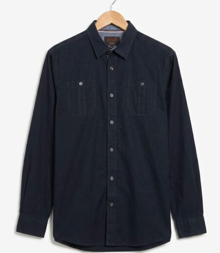WINCHESTER TONIGHT1 — Chemise à carreaux manches longues noir : confort et texture en pur coton