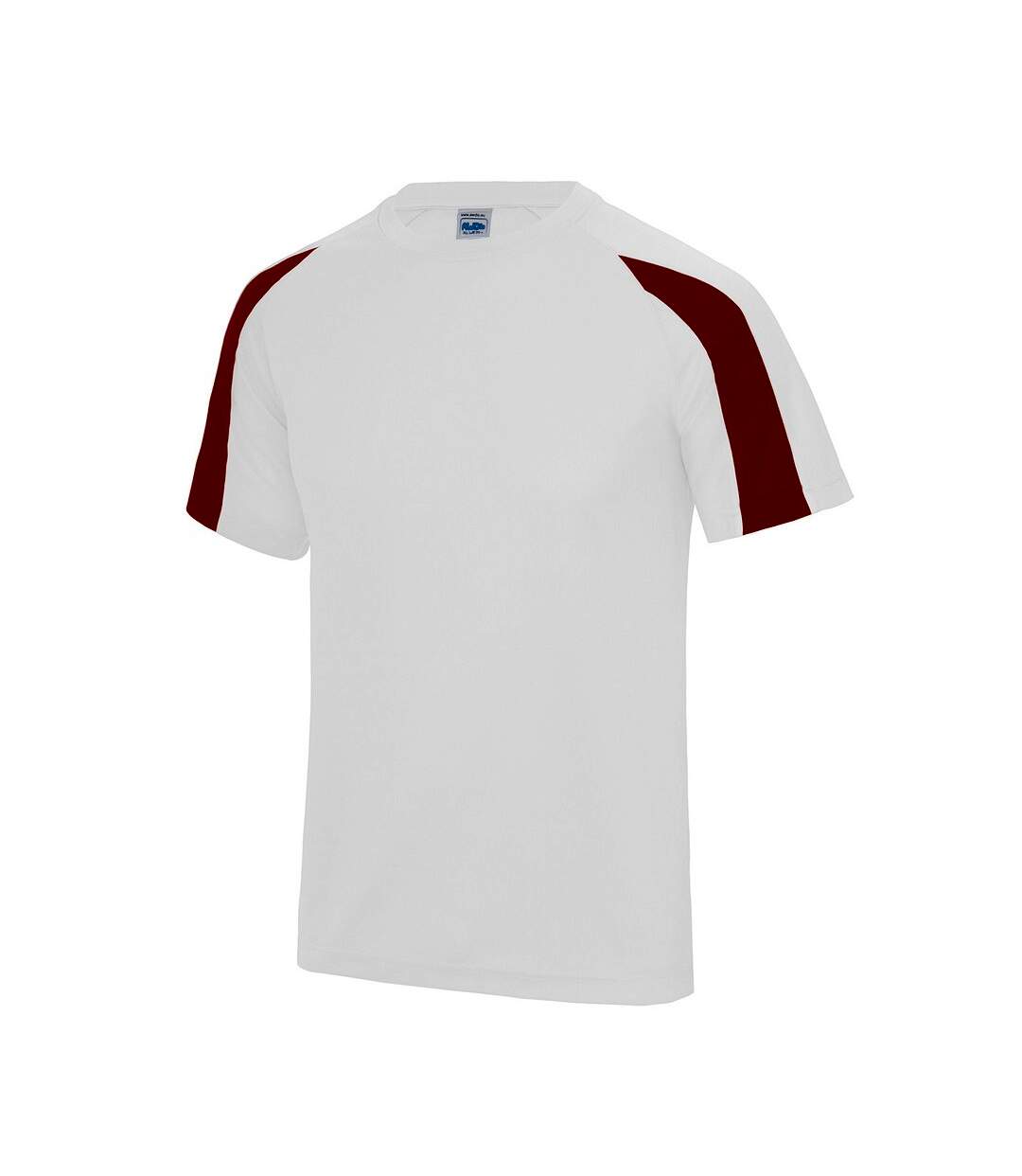 T-shirt homme blanc / rouge feu AWDis Cool-3