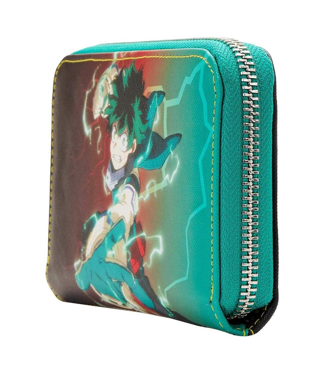 Portefeuille Motif Deku Taille Unique Noir Turquoise Vif My Hero Academia-4