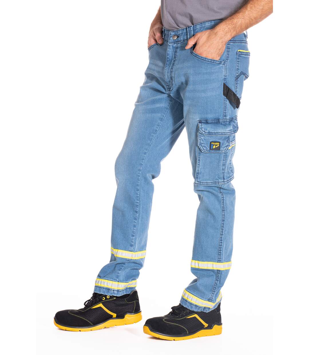 Jeans de travail avec bandes réfléchissantes denim stretch CLARO 'Rica Lewis'