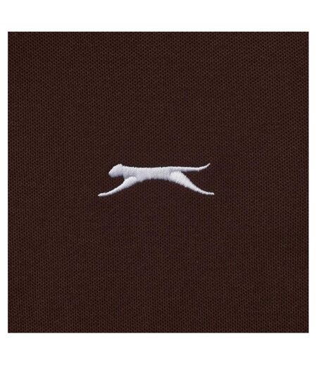 Polo Motif/style Logo Brodé Homme Marron Chocolat Slazenger