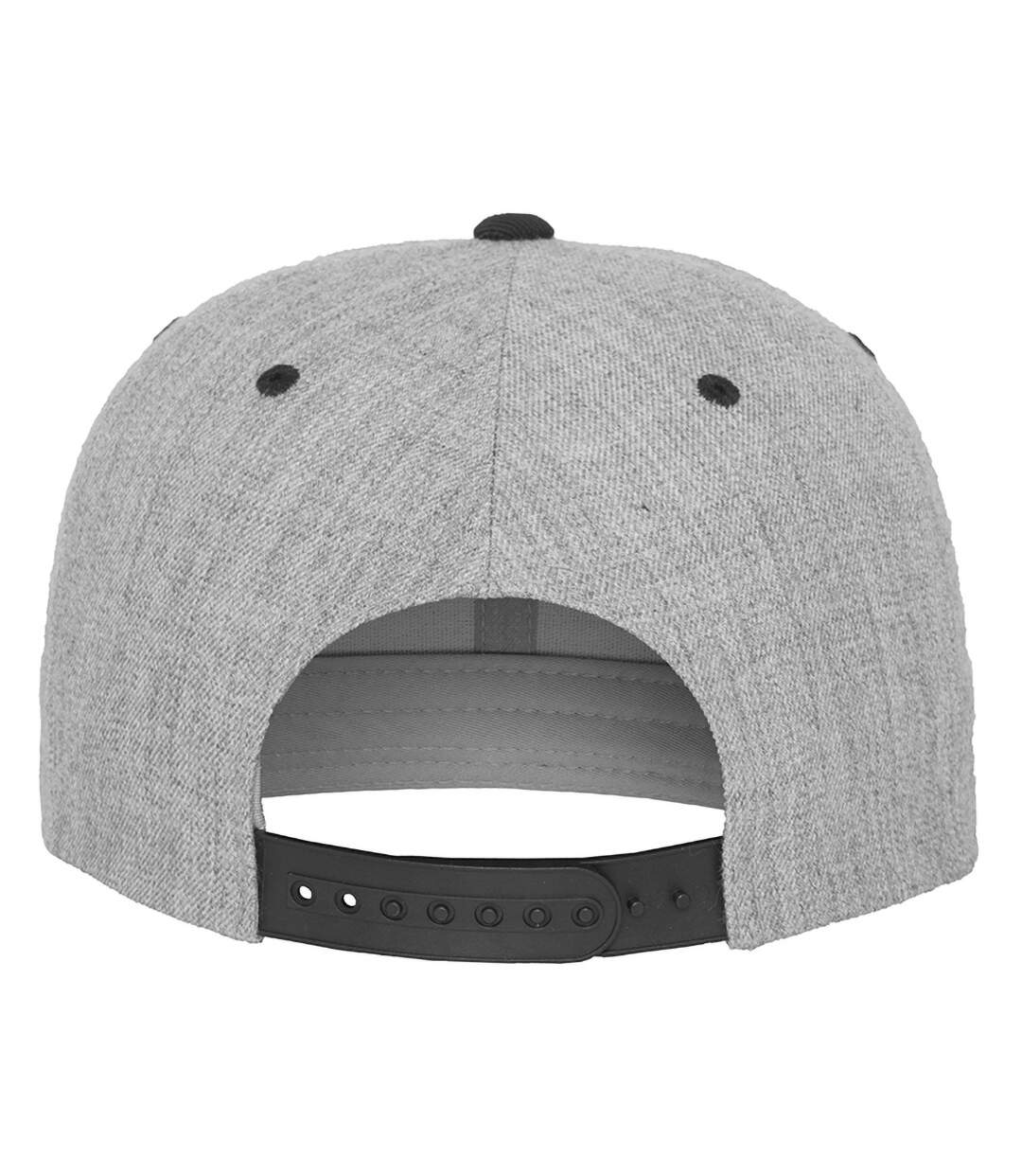 Flexfit Unisex Two Tone Classic Snapback Cap (Heather Grey/Black) - UTPC3710-2
