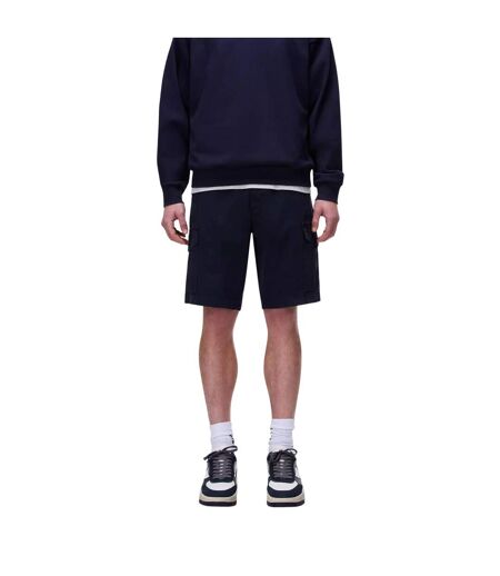 Mens Deline Cotton Blend Cargo Shorts Marine Blue Napapijri