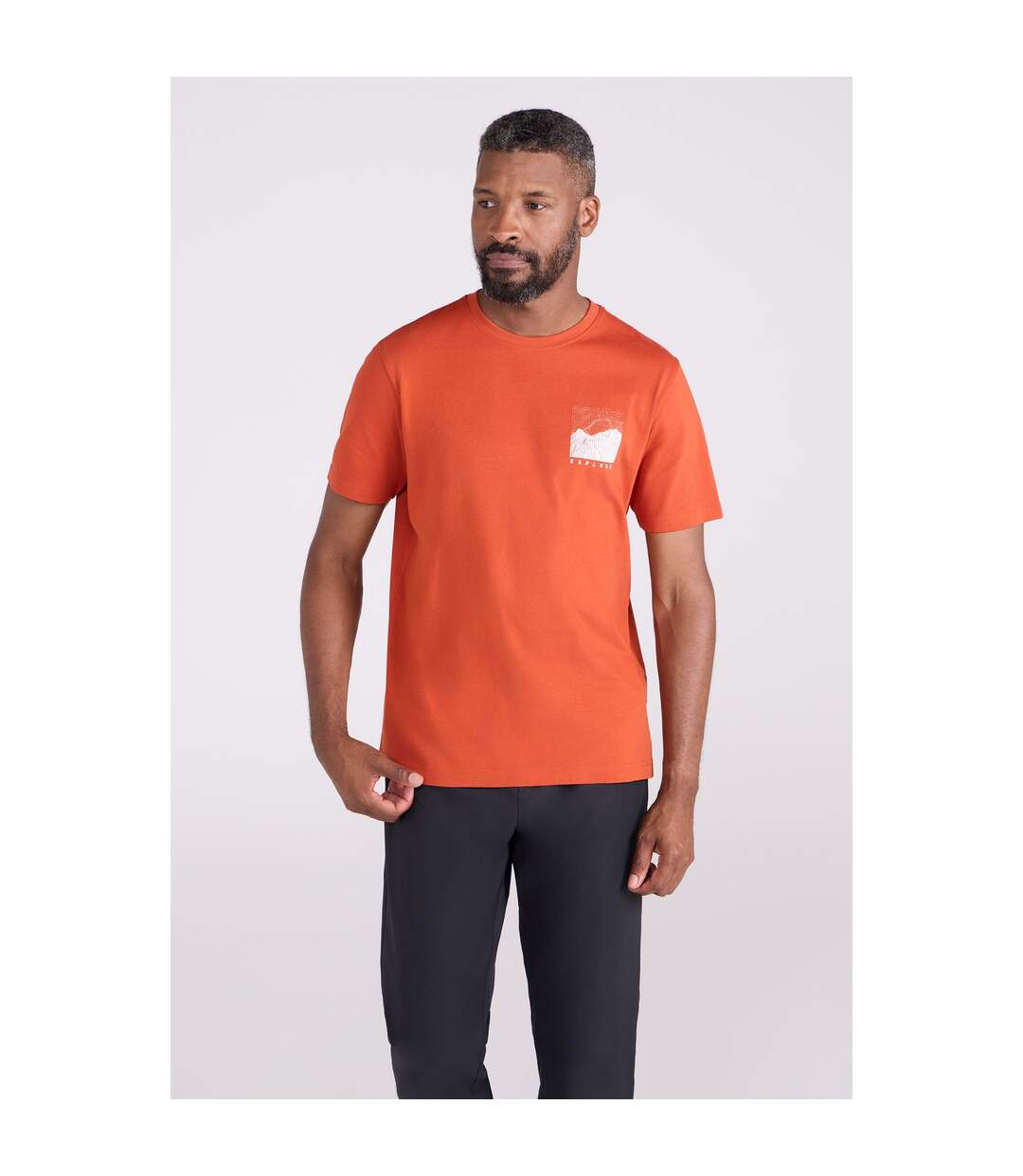 T-shirt Conquer New Heights Homme Rouille Mountain Warehouse-1