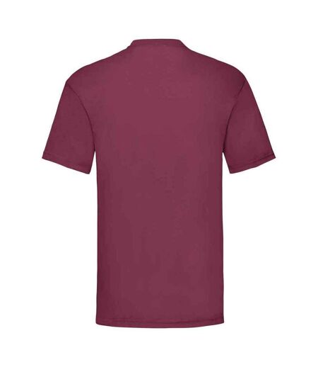 Mens valueweight t-shirt burgundy Fruit of the Loom