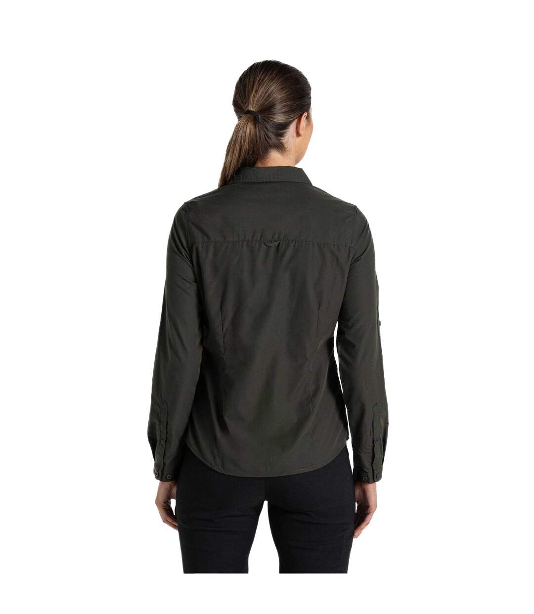 Womens/ladies Kiwi Long-sleeved Shirt Dark Cedar Green Craghoppers-3