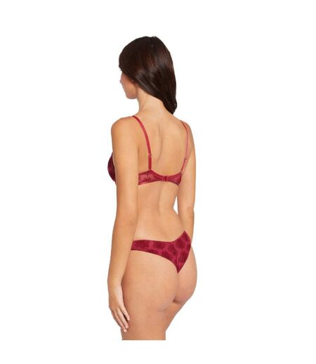 Soutien-gorge ampliforme coques moulées bordeaux Alixa