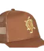 Casquette trucker avec filet et logo brodé Gold & Brown Rock'n Free Life-3