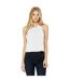 Bella Womens/Ladies Racer Back Cropped Tank Top (Solid White Blend)