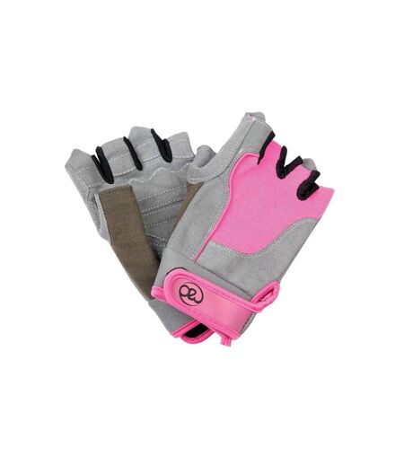 Fitness Mad Womens/Ladies Training Gloves (Pink/Gray) - UTCS1215