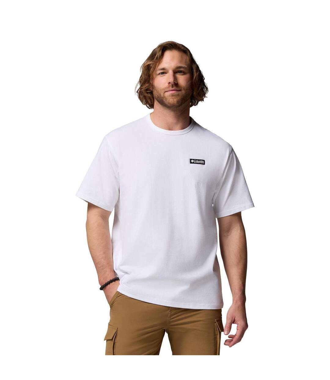 Mens Csc Mountain Heavyweight T-shirt White Columbia-1