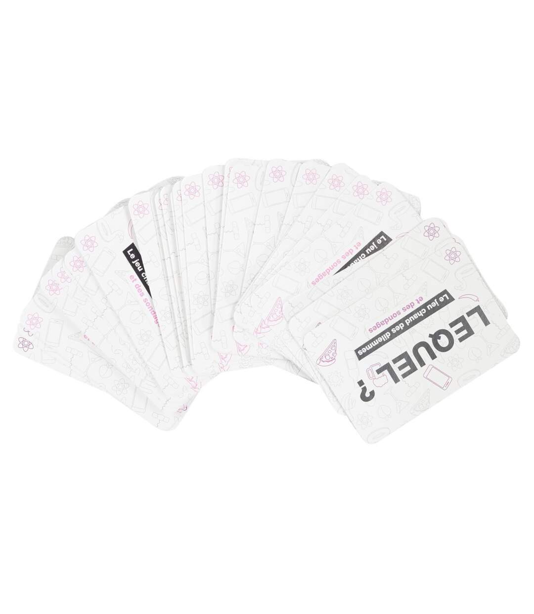Jeu de 50 Cartes Dilemme 9cm Blanc & Noir-1