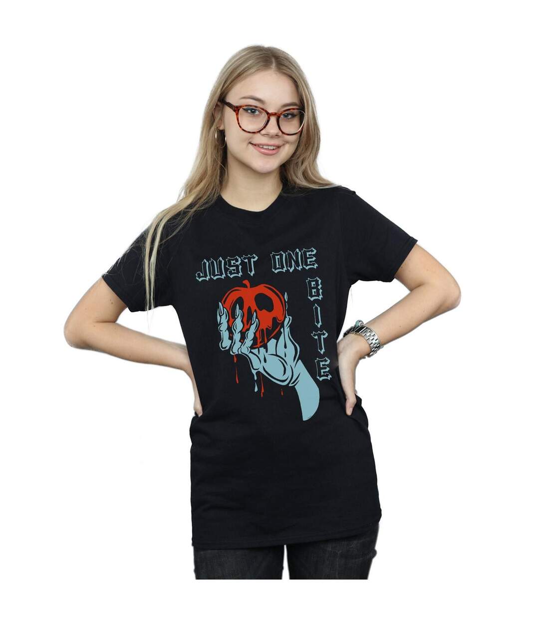Disney Femmes/Les femmes Just One Bite - T-shirt boyfriend en coton (Noir) - UTBI49232-2