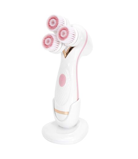 Brosse Nettoyante Visage 2 Têtes 17cm Blanc