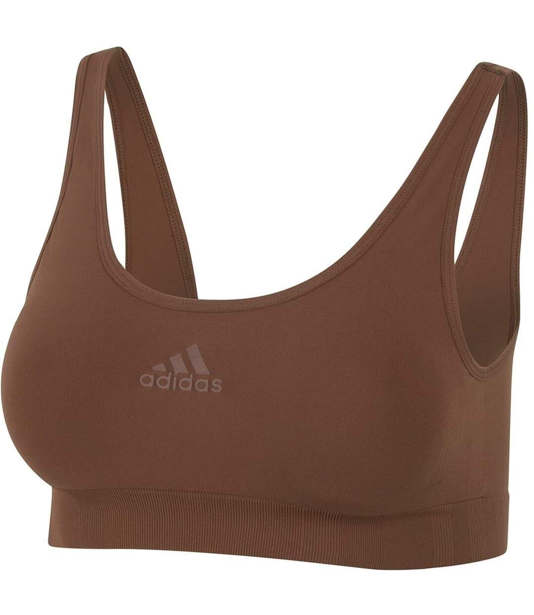 Brassière De Sport Lounge Femme Marron Clair Adidas-2