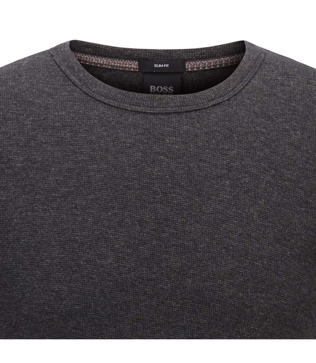 T-shirt Manches Longues Tempest Homme Noir Chiné Boss-3