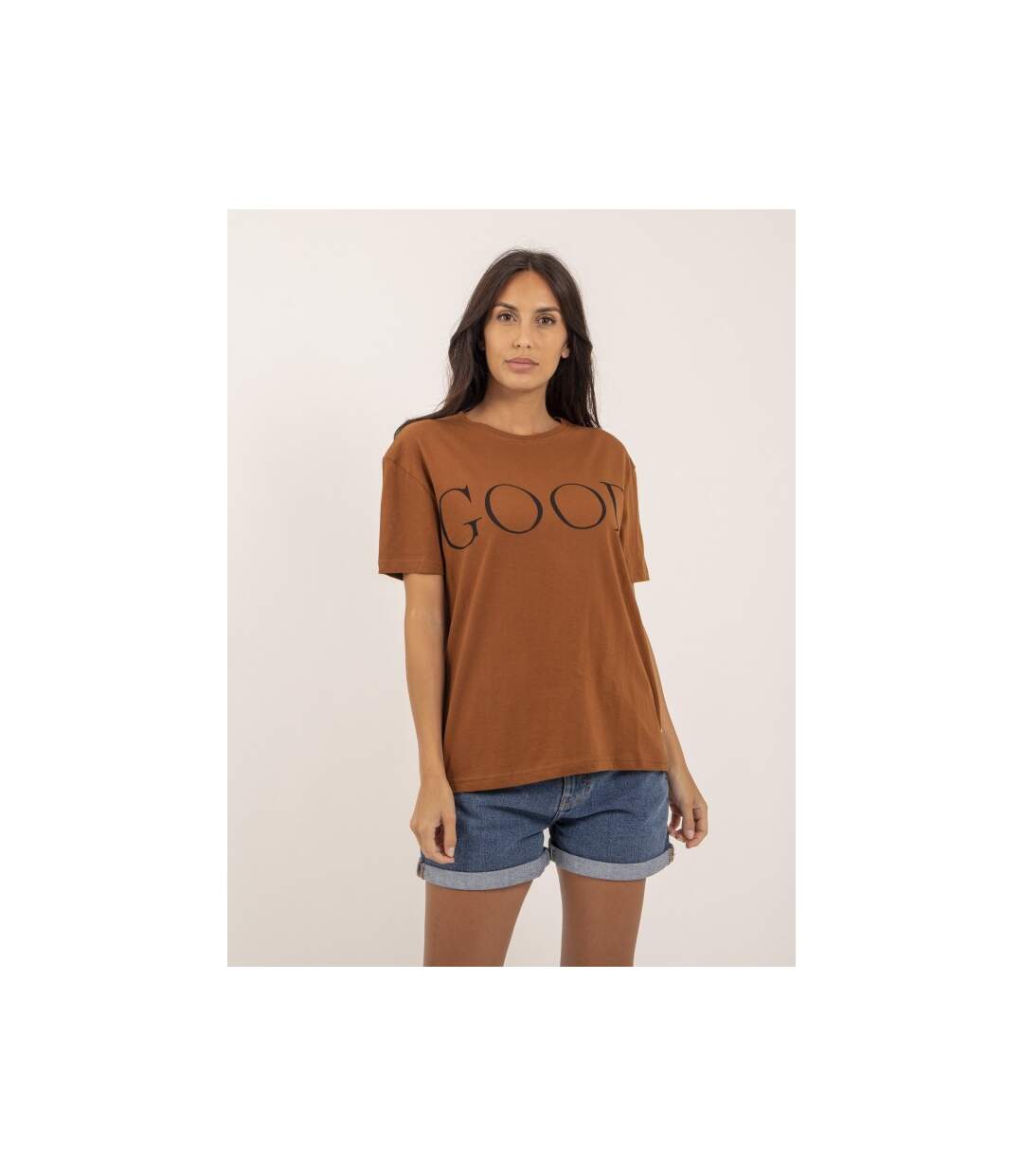 T-shirt col rond coton message FROM - Dona X Lisa-1