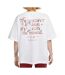 T-shirt Blanc/Rouge Femme Nike Boxy - L