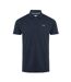 Mens miles pique natural polo shirt navy Weird Fish