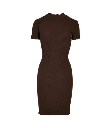 Robe T-shirt Motif/style Côtelé Femme Marron Urban Classics