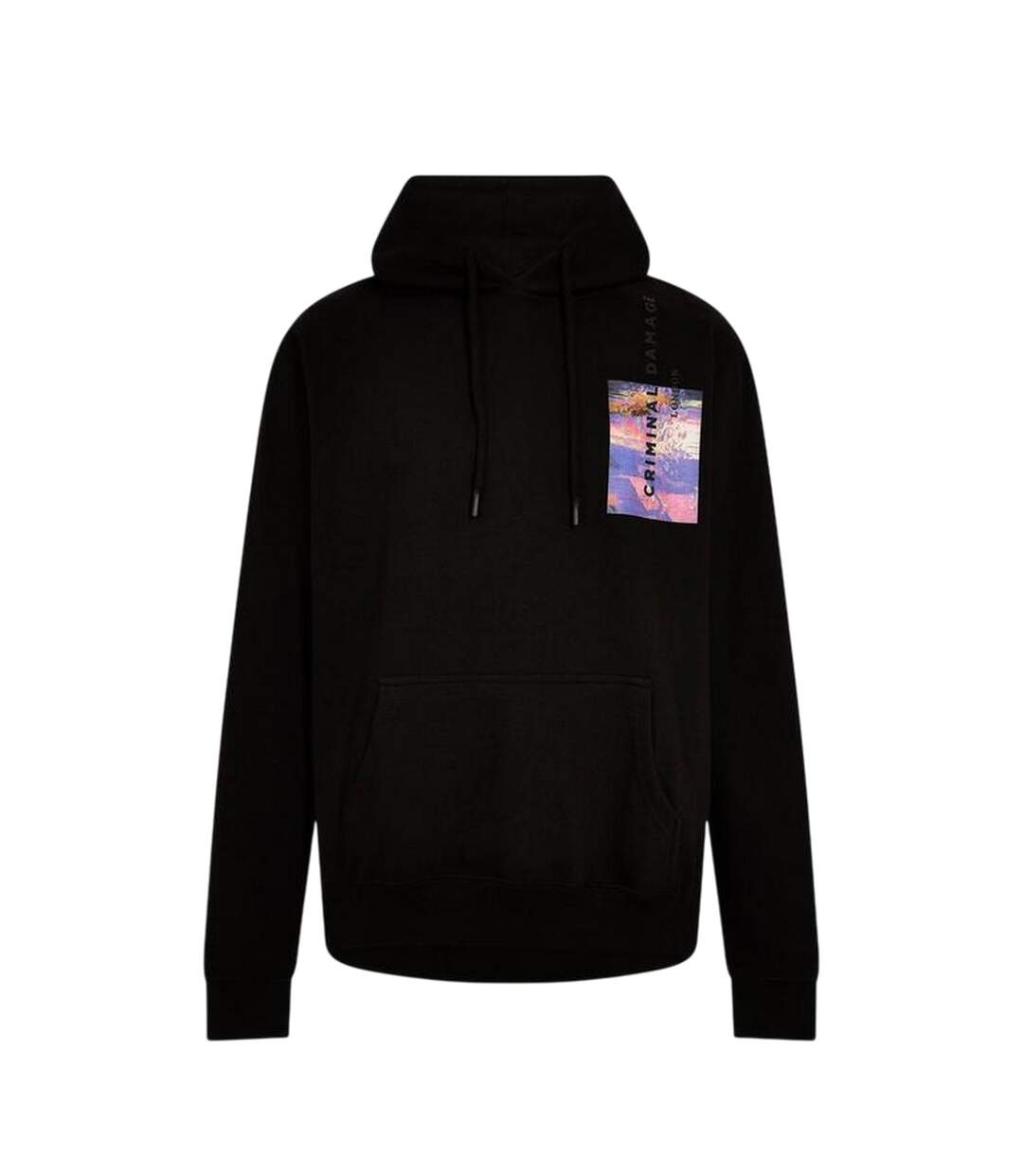 Sweat À Capuche Motif/style Imprimé Graphique Homme Noir Criminal Damage-1