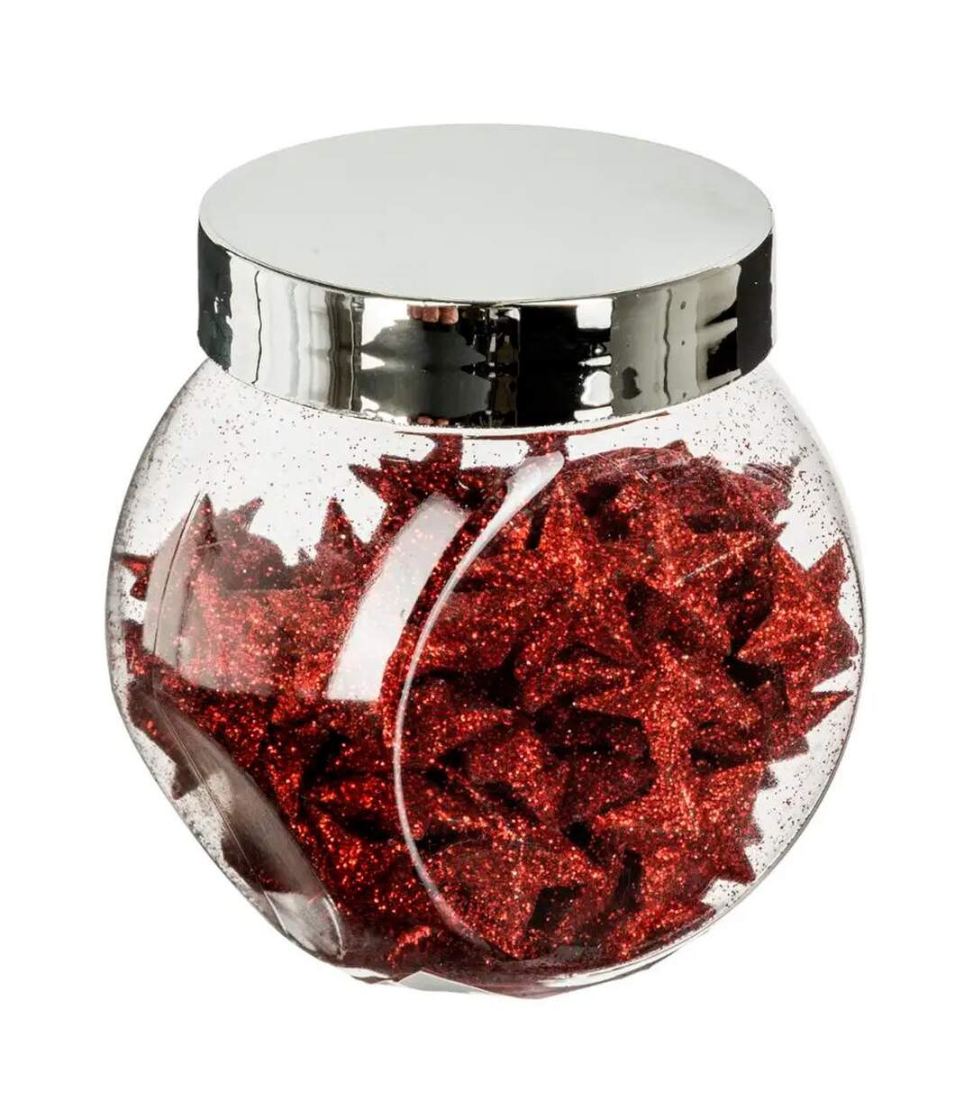 Lot de 100 Étoiles Déco Bocal 7cm Rouge-1