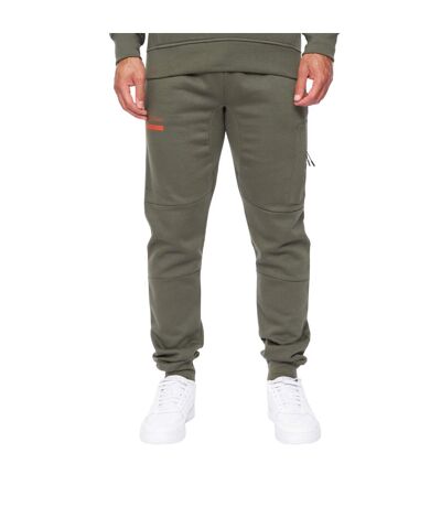 Mens heningys jogging bottoms dark olive Duck and Cover