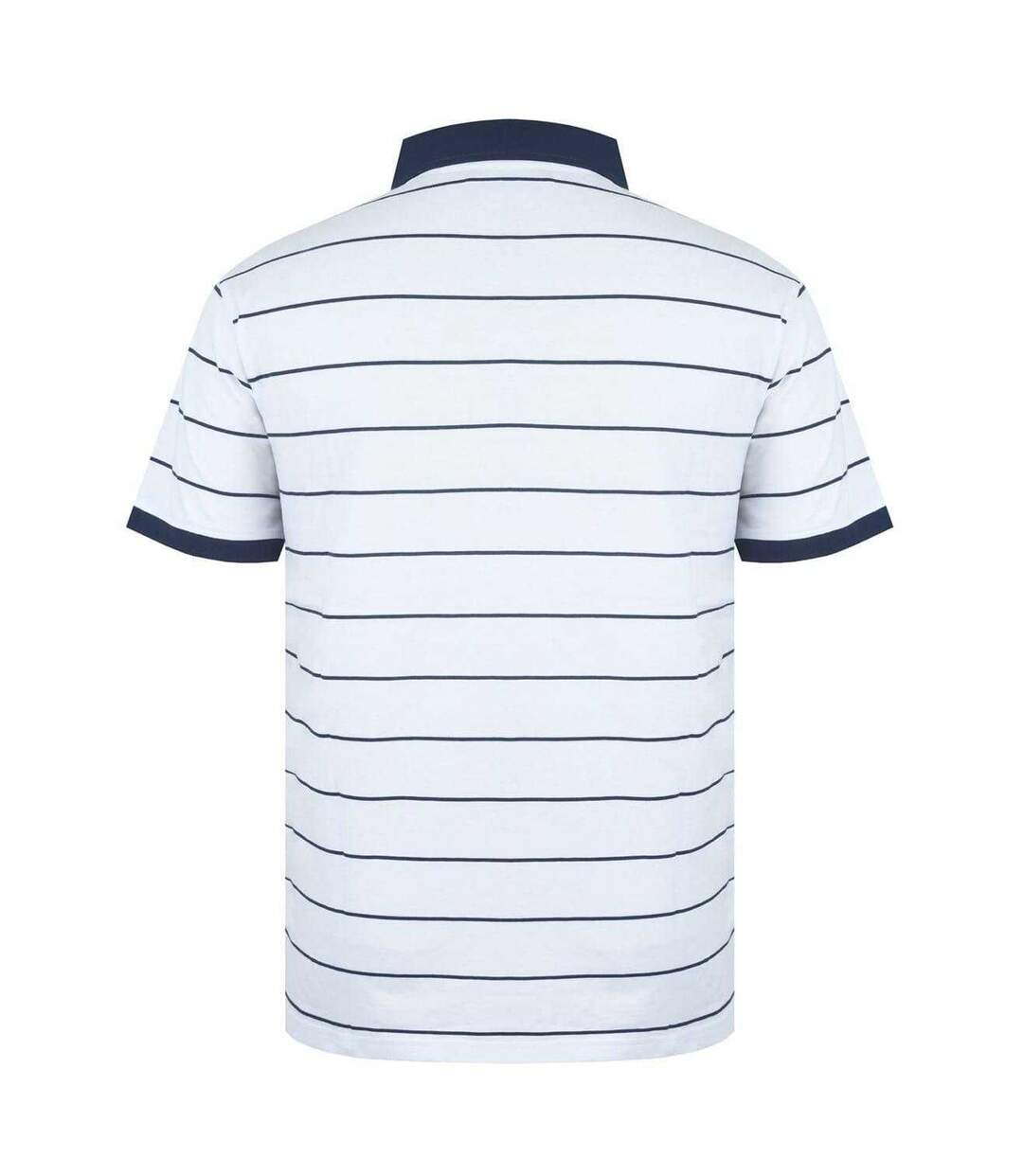 Polo Motif/style À Rayures Homme Blanc Bleu Marine Giorgio-2